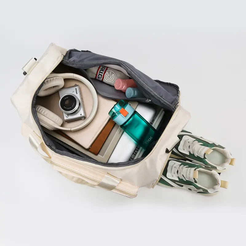 Storage Luggage Shoulder Bag Waterproof Fitness Carry Bag Foldable Travel Handbag Large Capacity Wet Dry Separate Handheld Pack