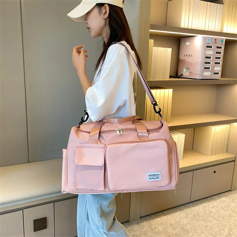 Storage Luggage Shoulder Bag Waterproof Fitness Carry Bag Foldable Travel Handbag Large Capacity Wet Dry Separate Handheld Pack