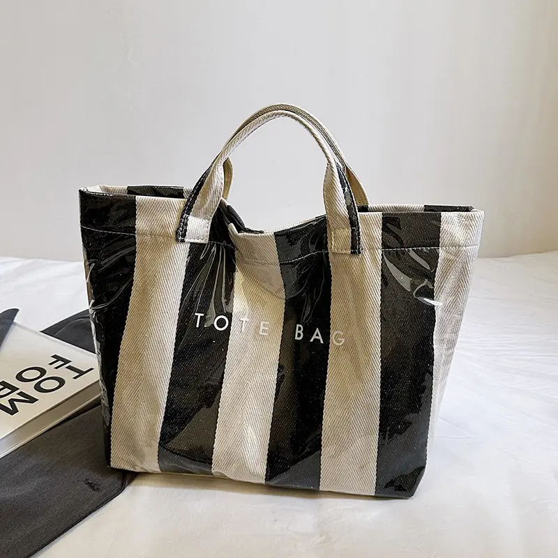 Women Top Handle Bags Large Waterproof PVC Tote Bag Large Capacity Handbag Casual Chic Shoulder Bag Work Travel Shopping Pack