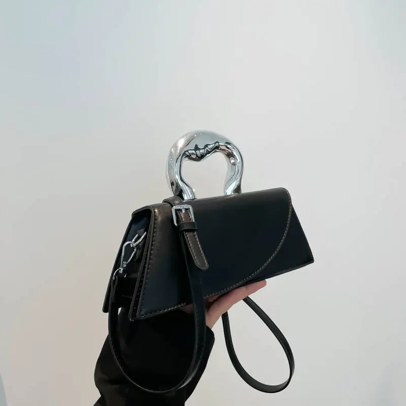 Leather Solid Color Tote Handbag Women Chic Crossbody Shoulder Bag Chic Messenger Bag Casual Luxury Short Handle Top Handle Bag