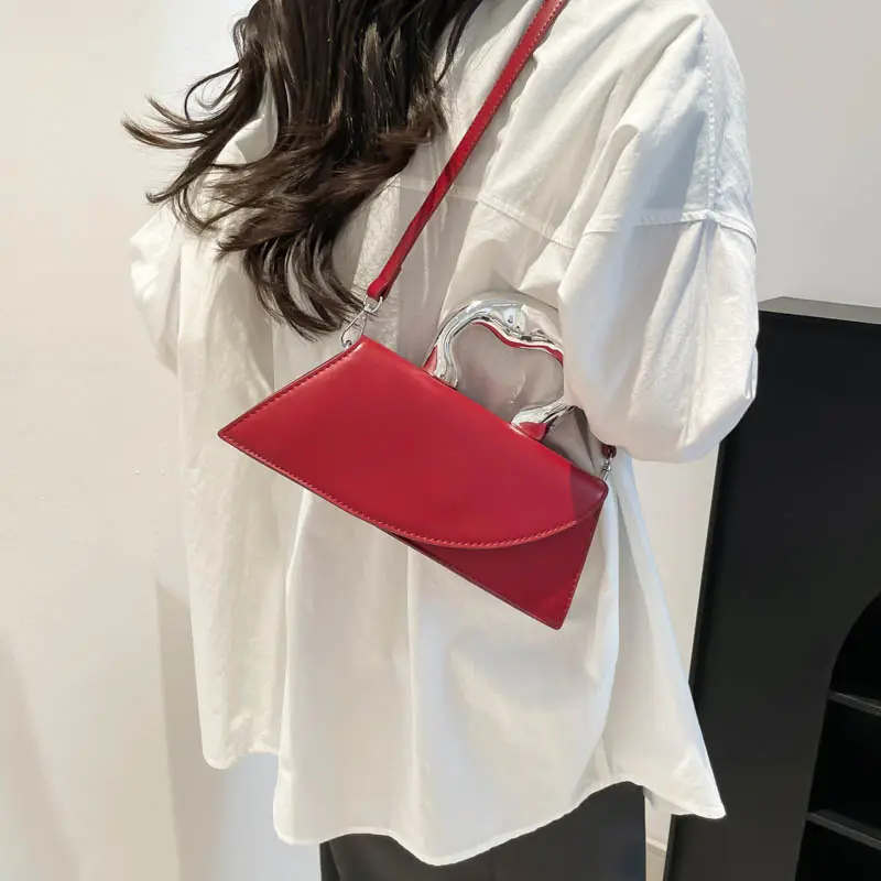 Leather Solid Color Tote Handbag Women Chic Crossbody Shoulder Bag Chic Messenger Bag Casual Luxury Short Handle Top Handle Bag