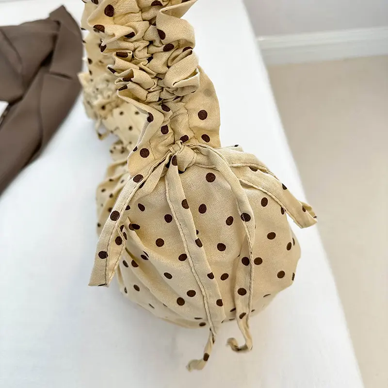 Polka Dot Cloud Dumpling Bag Travel Tote Handbag Large Capacity Hobo Shoulder Crossbody Bags Daily Crescent Bag Underarm Pouch