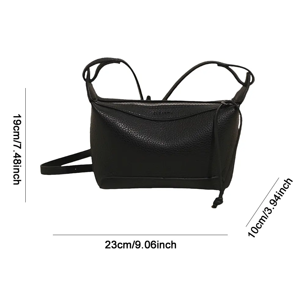 PU Leather Shoulder Bag with Zipper Luxury Satchel Purse Chic Crossbody Bags Messenger Bag Tote Handbag for Work Travel Shopping