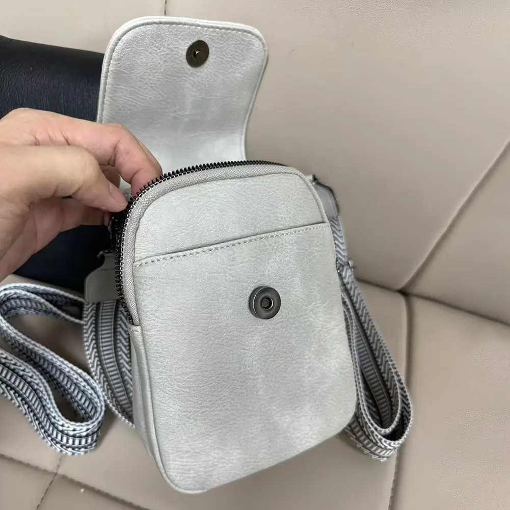 Women PU Leather Mini Crossbody Bags Adjustable Removable Strap Sling Purse with Card Slots Cellphone Shoulder Bag Wallet Purse