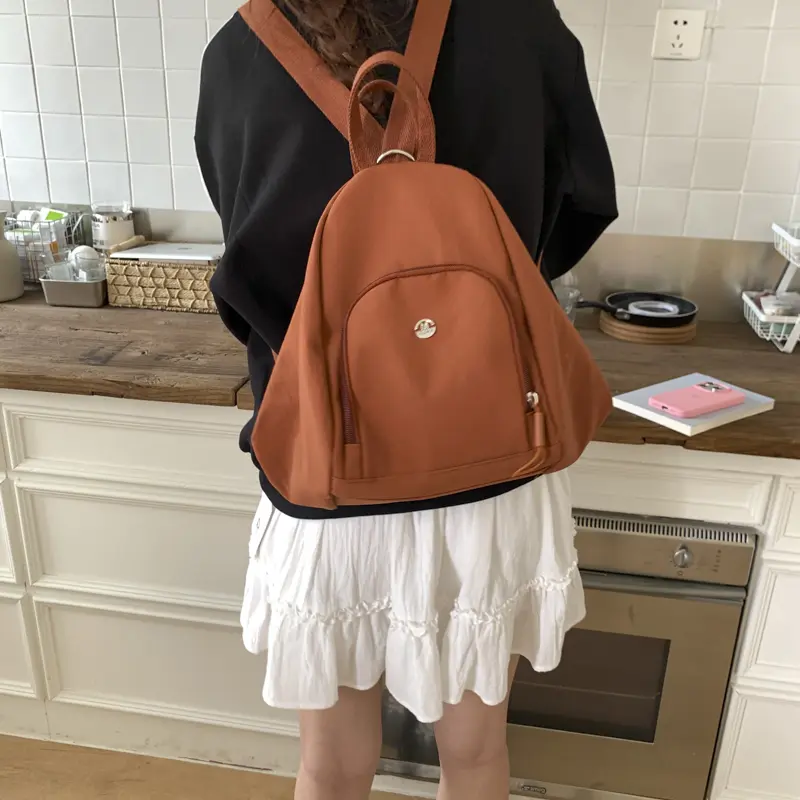 Casual Lightweight Backpacks New Travel Large Capacity Crossbody Bags Leisure Nylon Shoulder Bag Solid Color Simple Tote Handbag