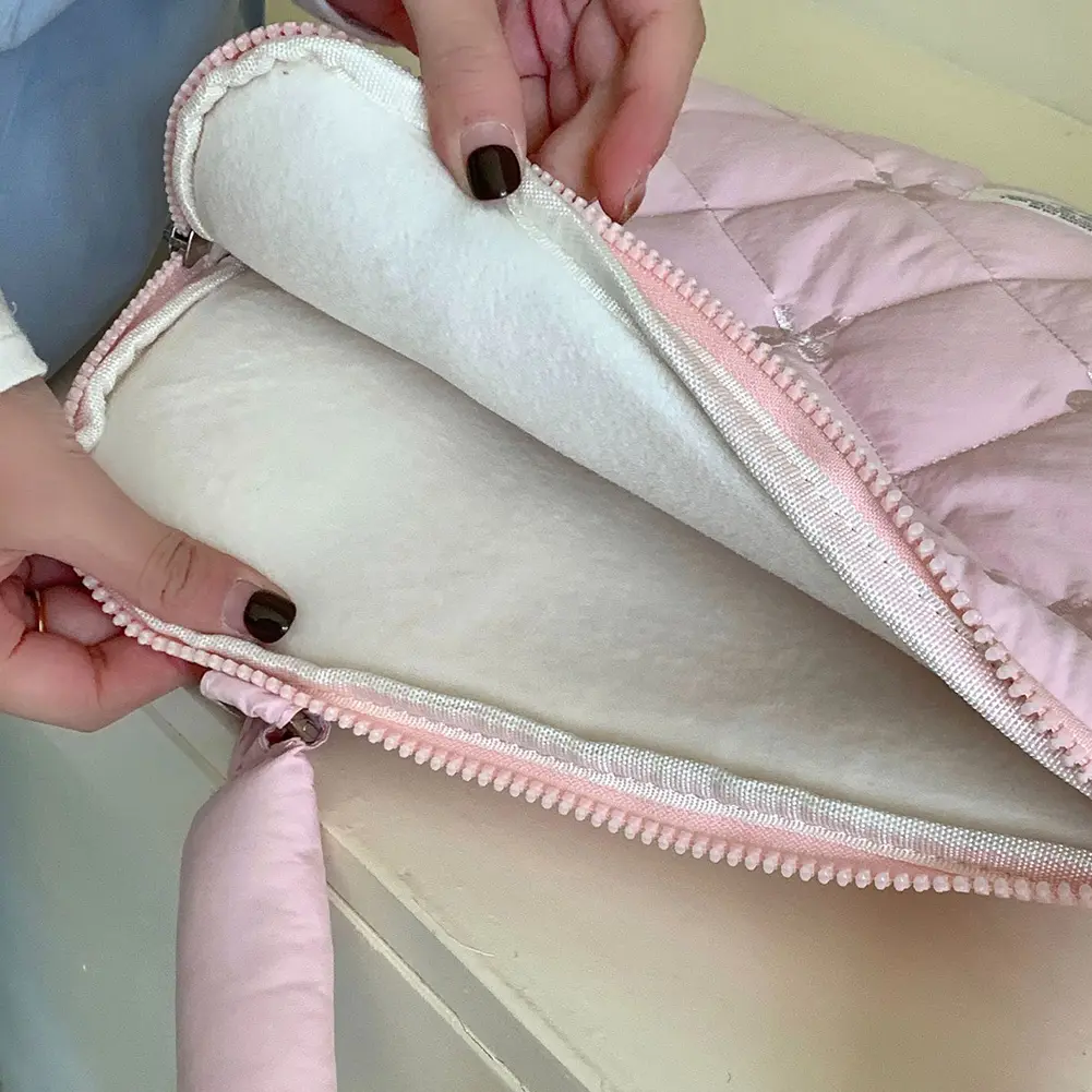 Bow Laptop Case Quilted Shockproof Computer Cute Sleeve Shoulder Bag Protective Notebook Cover Women Travel Business Handbag