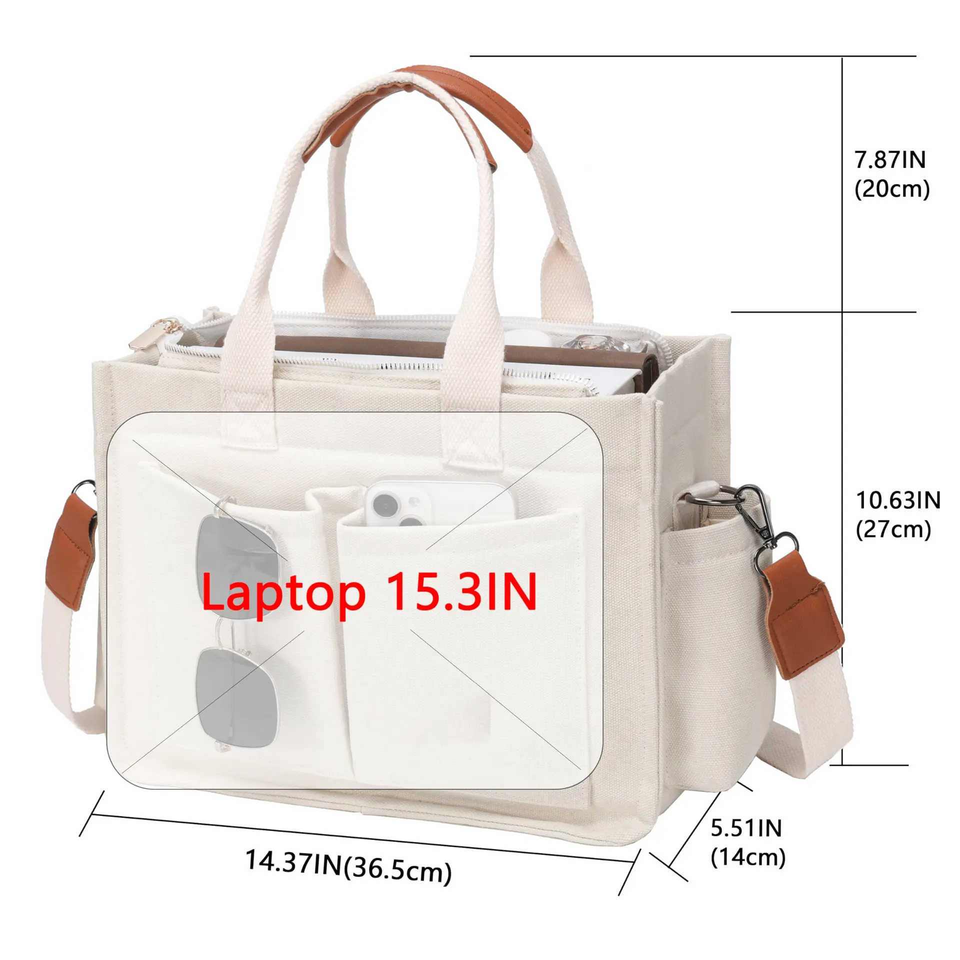 Canvas Tote Handbags Retro Foldable Top Handle Bag Vintage Shoulder Bag Chic Laptop Crossbody Bag Simple Shopping Messenger Pack