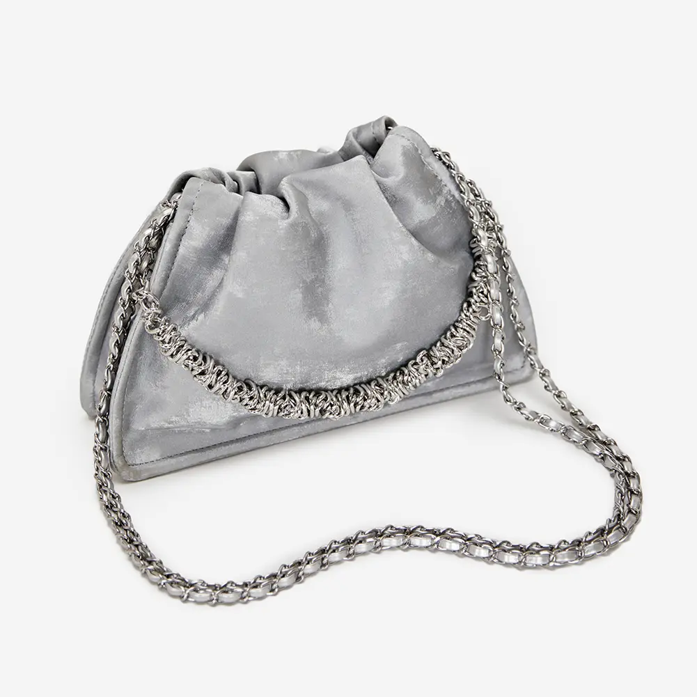 High-end Handbag Women's High Quality Small Shoulder Bag Brand Chain Crossbody Bag Ladies Ruched Sling Purse Luxury Designer Bag