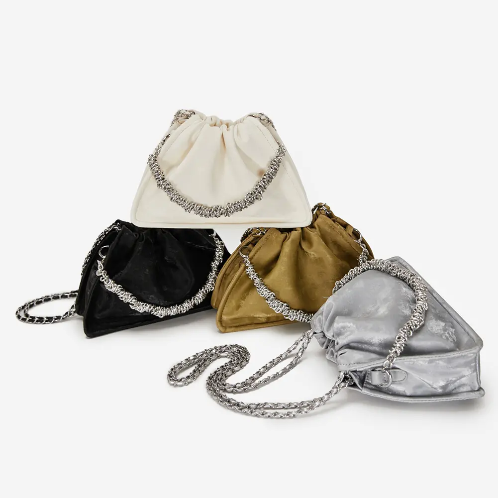 High-end Handbag Women's High Quality Small Shoulder Bag Brand Chain Crossbody Bag Ladies Ruched Sling Purse Luxury Designer Bag