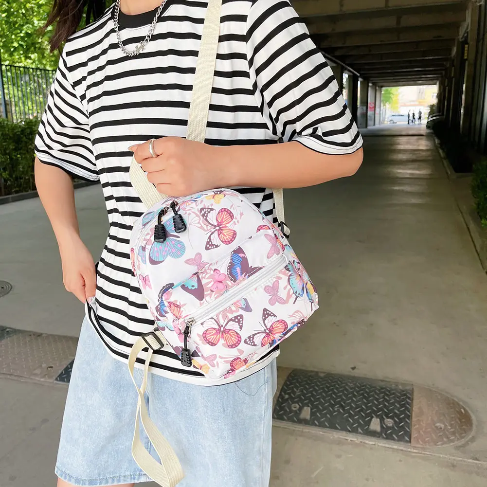 Woman Backpacks nylon Cute Animal Pattern Backpack Female White Backpacks Black Backpacks For Teen Girls Fashion Backpacks