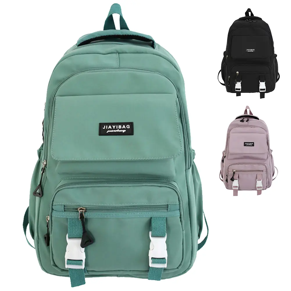Leisure College Backpack Unisex Student Bookbag Large Capacity Outdoor Laptop Bag Simple Multi-Pockets Schoolbag Travel Knapsack