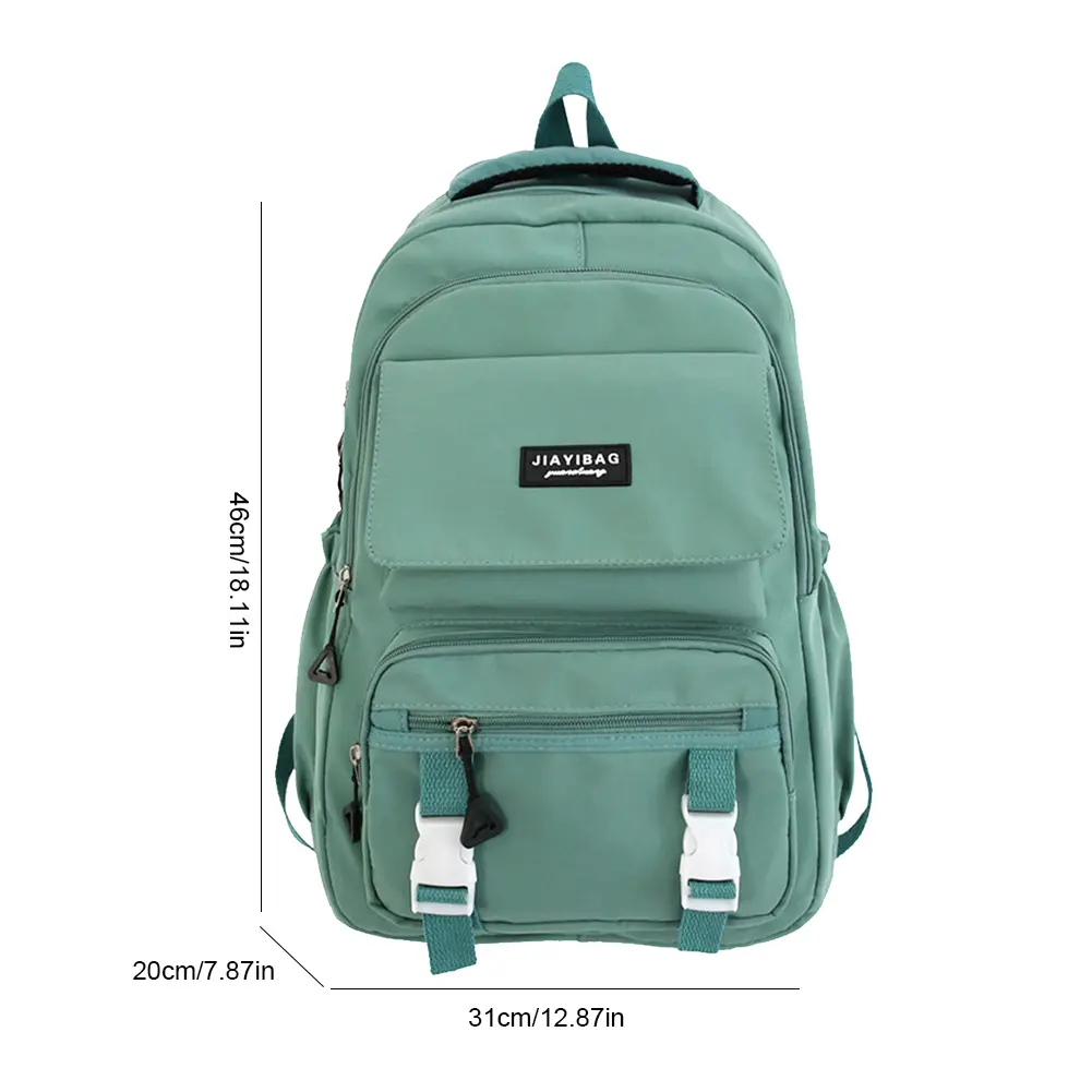 Leisure College Backpack Unisex Student Bookbag Large Capacity Outdoor Laptop Bag Simple Multi-Pockets Schoolbag Travel Knapsack