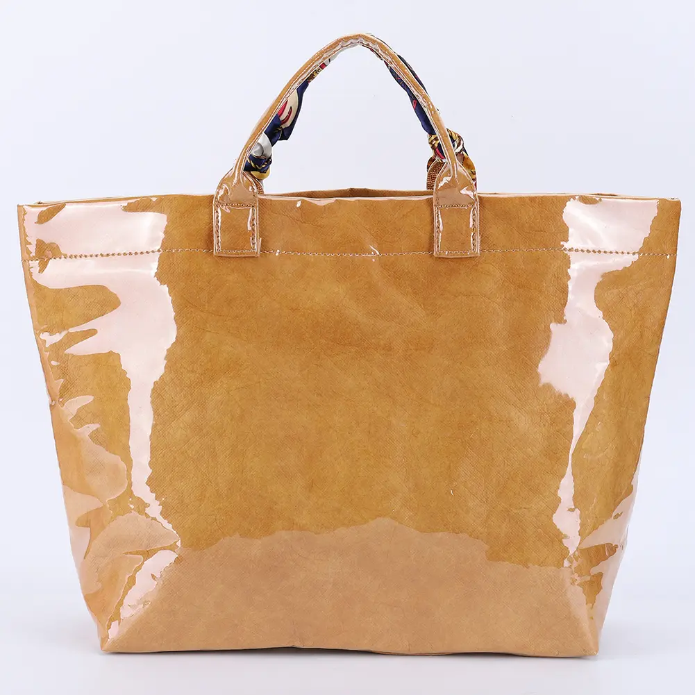 PVC Transparent Plastic Shoulder Bag Letters Print Clear Dupont Paper Tote Handbag Women Shopping Travel Carry Top-Handle Bags