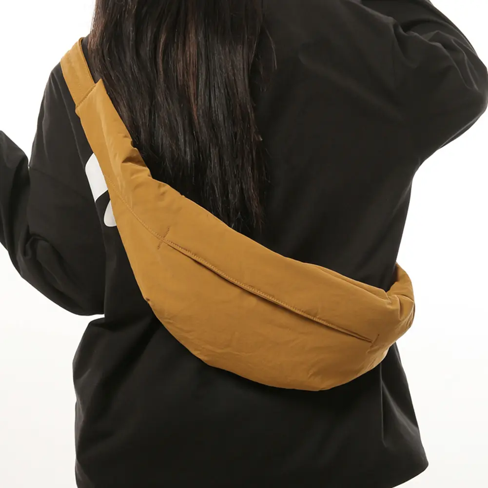 Chest Bag Solid Stylish Crossbody Bag Adjustable Strap Soft Shoulder Bags Large Capacity Banana Bag Lightweight Casual Waist Bag