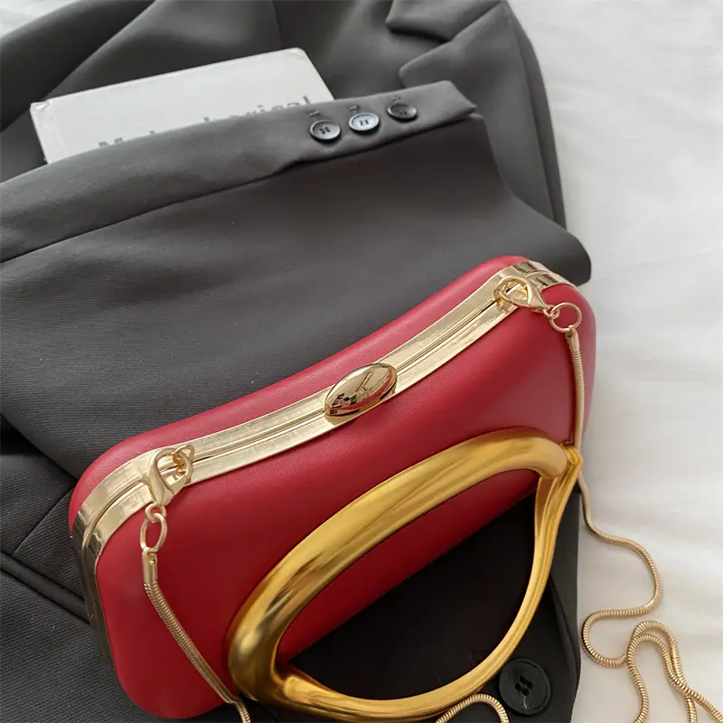 2025 Gold Closure Box Luxury Designer Evening Bags Unique Dinner Bag Wedding Party Shoulder Crossbody Bags Dating Clutch Purse