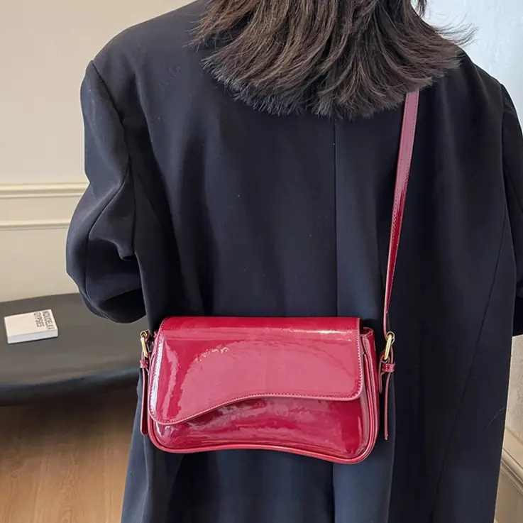 PU Leather Vintage Small Shoulder Bags Flap Chic Hobo Bag Women Elegant Crossbody Bag Solid Underarm Bag Luxury Designer Handbag