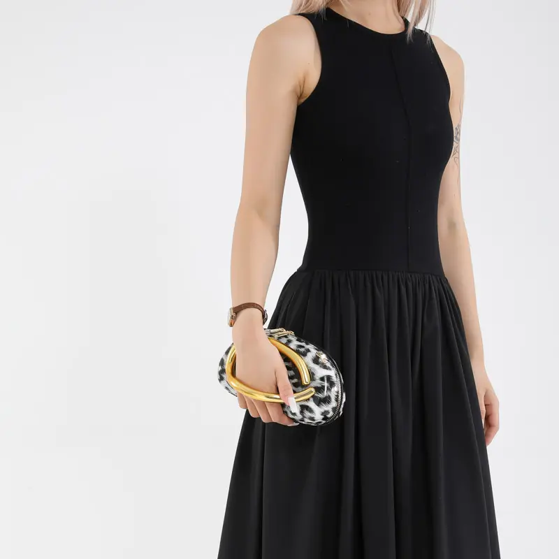 Women Evening Bags Gold Metal Box Leopard Print Clutch Purse Handbag with Chain Luxury Crossbody Bags Wedding Party shoulder bag