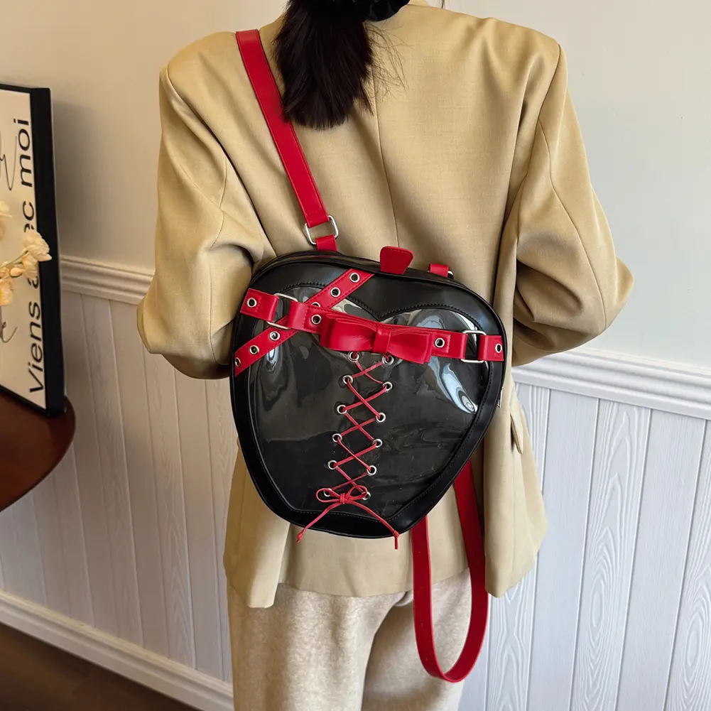 Harajuku Style Apple Shaped Schoolbag Large Capacity Personalized Backpacks Kawaii Girls Mochila 2025 New Punk Aesthetic Daypack
