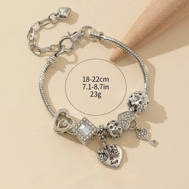1PC Women's Fashion Pan Family Multi Element Beaded Bracelet Jewelry Accessories Suitable for Date, Party, Festival Gifts