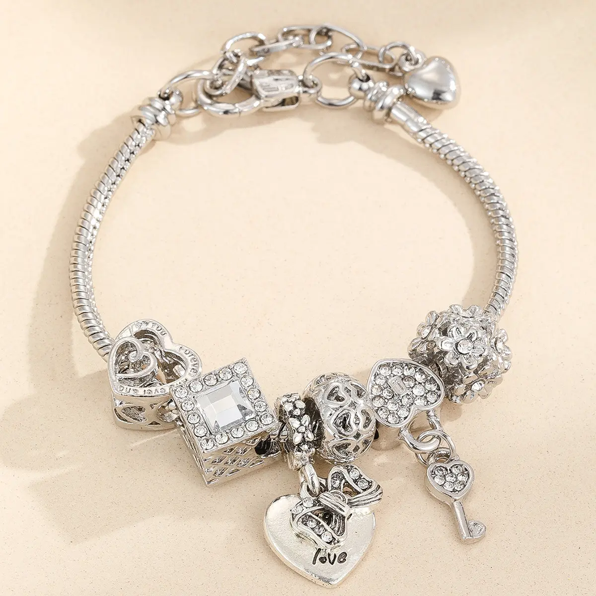 1PC Women's Fashion Pan Family Multi Element Beaded Bracelet Jewelry Accessories Suitable for Date, Party, Festival Gifts
