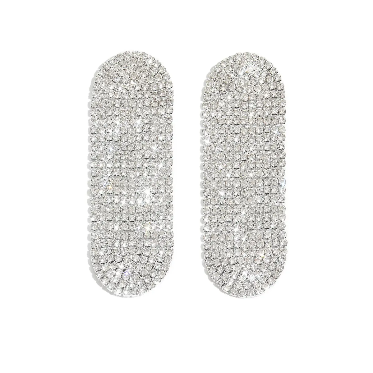 Ladies' fashionable oval geometric earrings and jewelry are suitable for dates, parties, festivals, and gifts