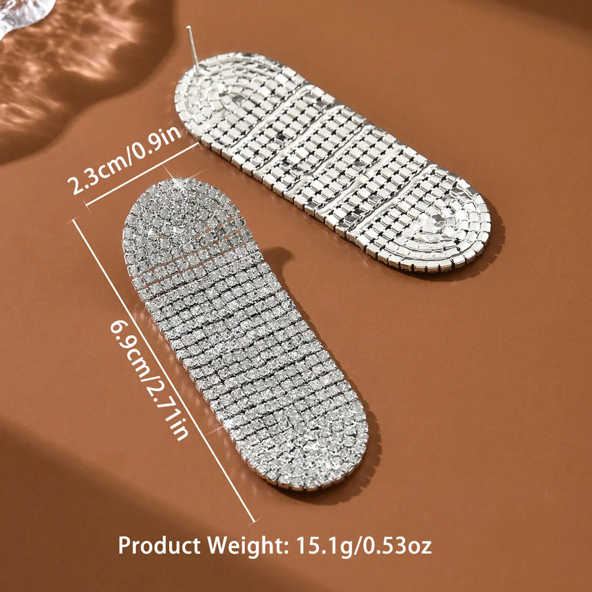 Ladies' fashionable oval geometric earrings and jewelry are suitable for dates, parties, festivals, and gifts
