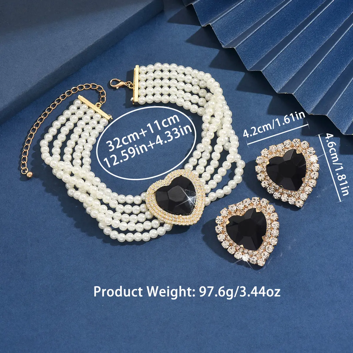 Ladies' Fashion Design Pearl Set Series Necklace Earrings Jewelry Set Wedding Party Festival Gift