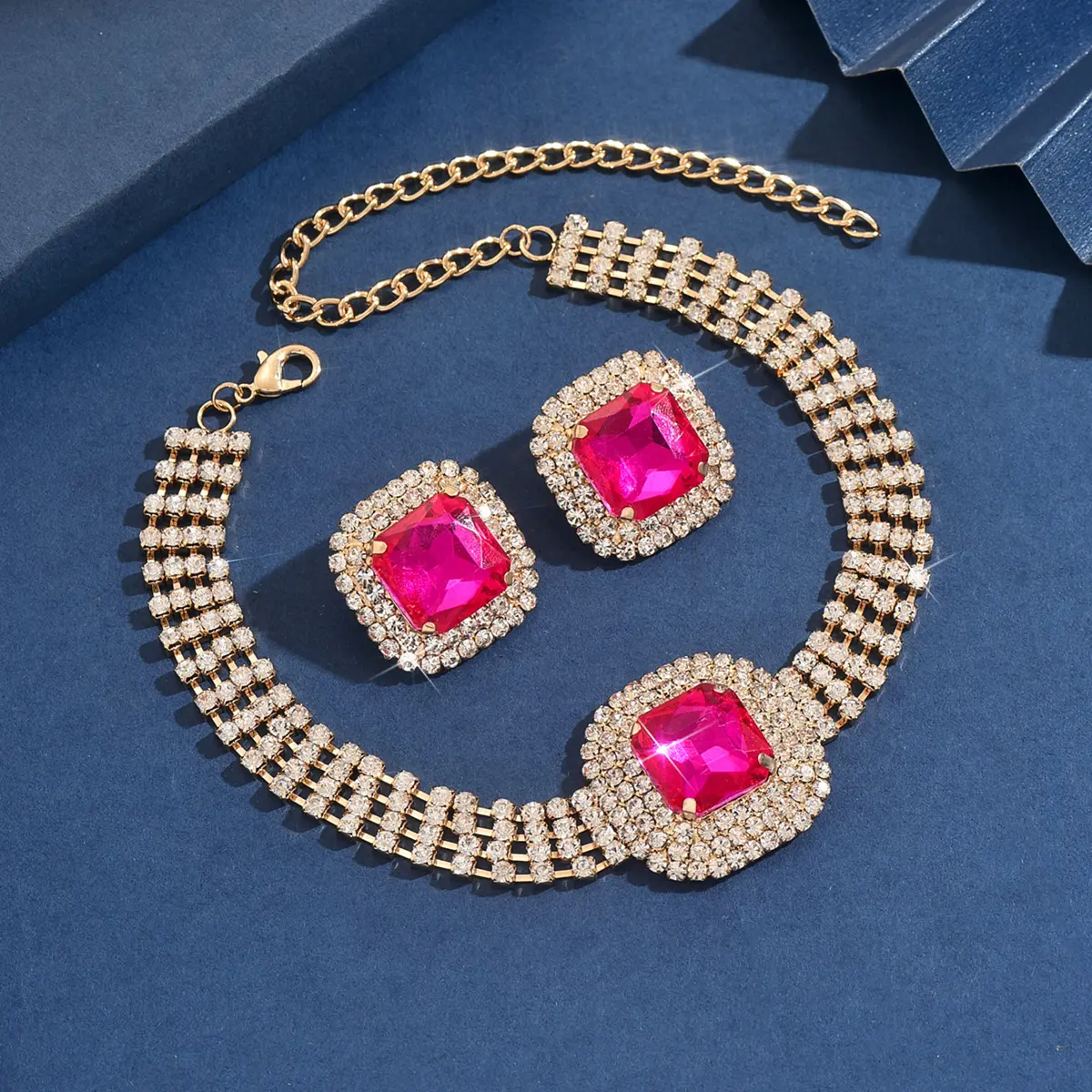 Ladies' Fashion Design Geometric Set Series Necklace Earrings Jewelry Set Wedding Party Festival Gift