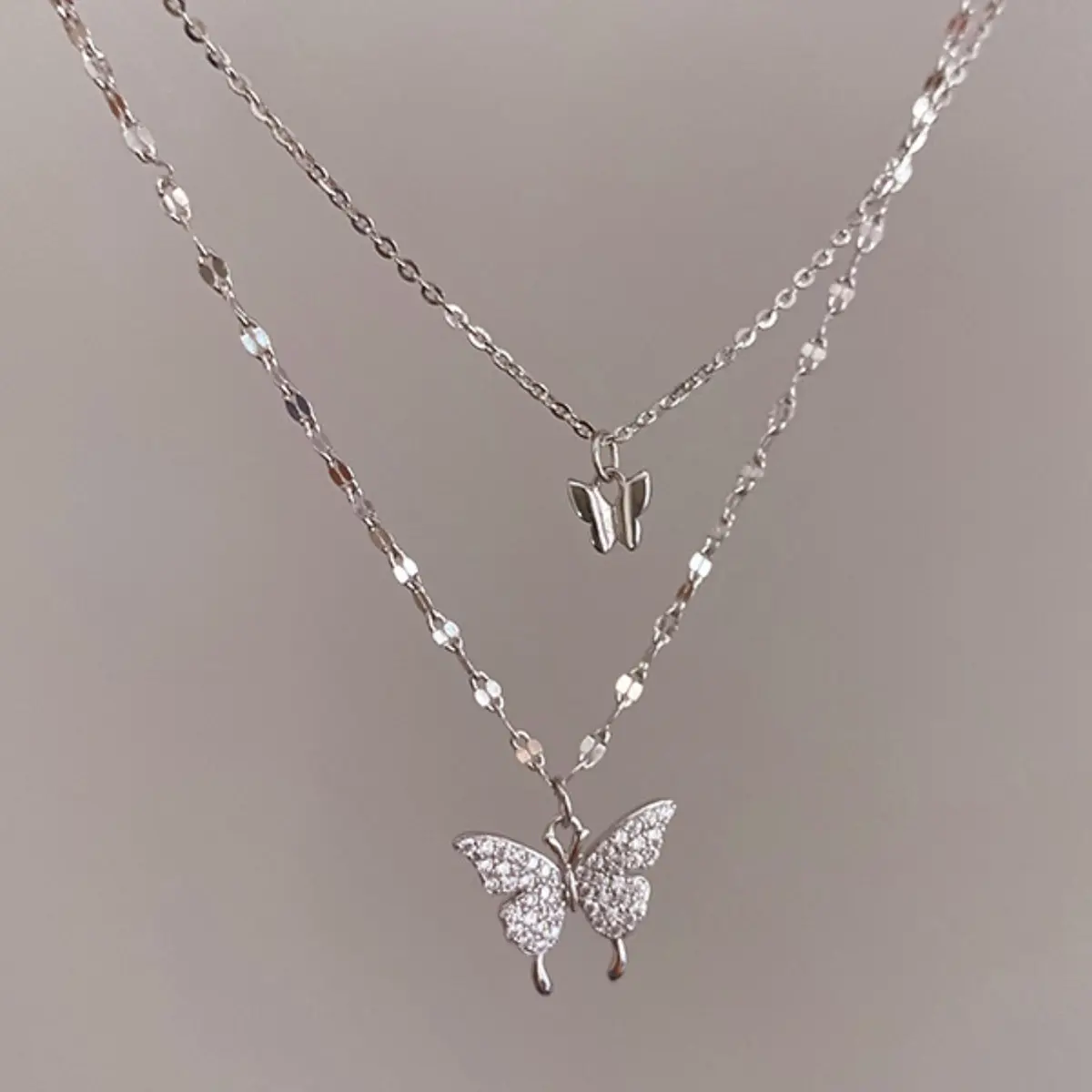 1PC Women's Fashion Butterfly Pendant Necklace Jewelry Suitable for Date, Party, Festival Gifts-7184
