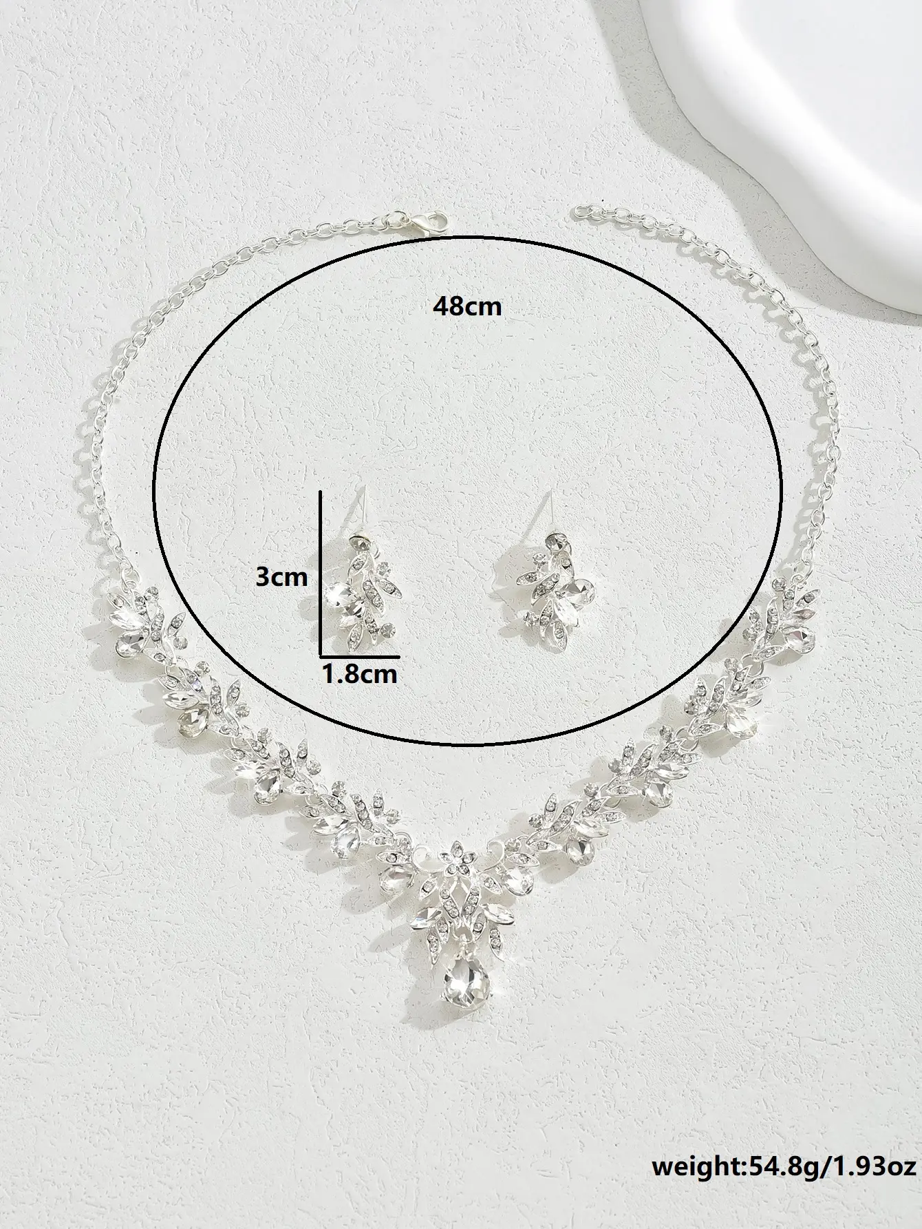 3PC Women's Trendy Claw Chain Series Leaf Droplet Necklace Earrings Jewelry Set Wedding Banquet Party Holiday Gift