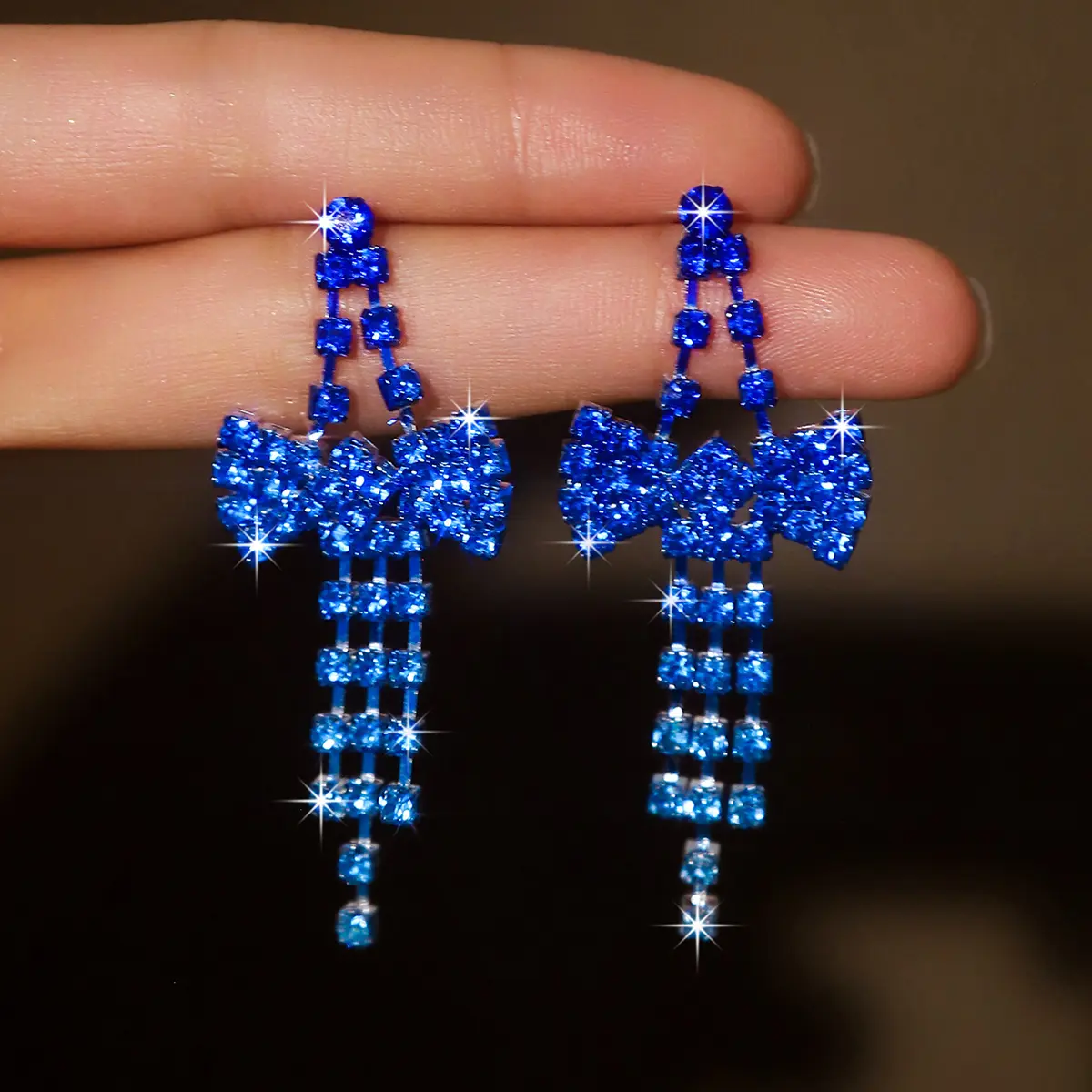 2PC Women's Fashion, Elegant, Colorful Bow, Tassel Earrings, Daily Wear, Travel, Banquet, Party, Festival Gifts