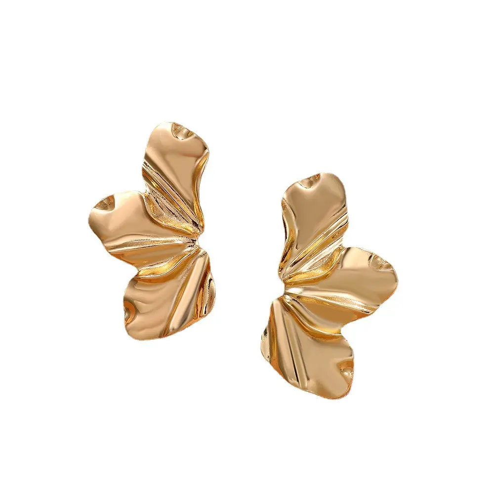 2PC women's fashionable and trendy design petal earrings are suitable for gatherings, festivals, dressing up as gifts