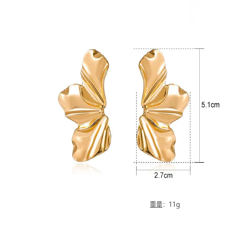 2PC women's fashionable and trendy design petal earrings are suitable for gatherings, festivals, dressing up as gifts