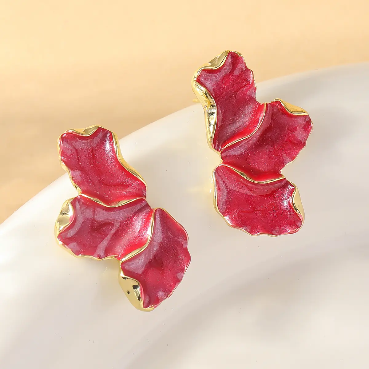 2PC Women's Fashion Irregular Flower Earrings Jewelry Accessories Suitable for Date, Party, Festival Gifts