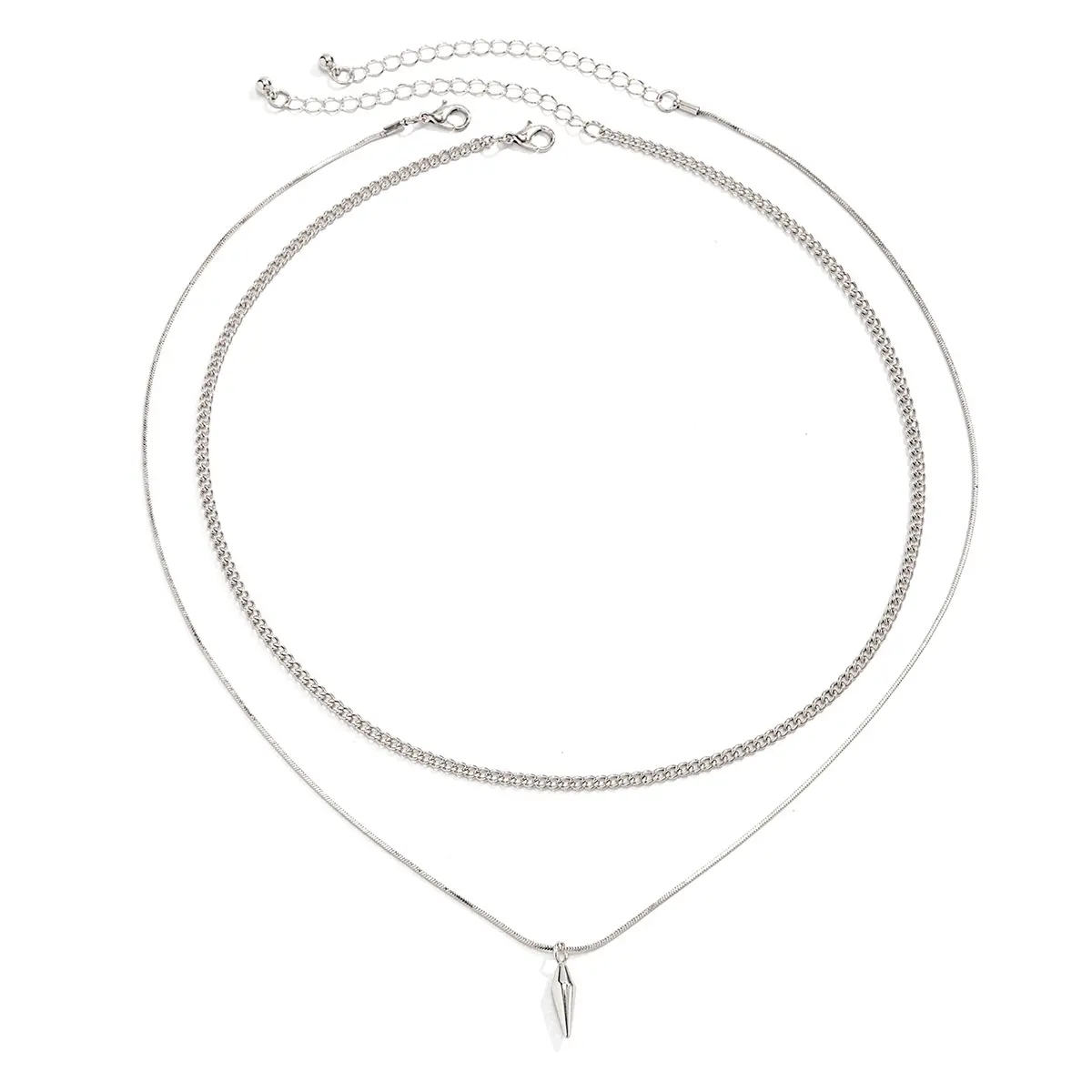Fashionable multi-layer cross shiny collarbone chain neck men's necklace daily wear party birthday gift jewelry
