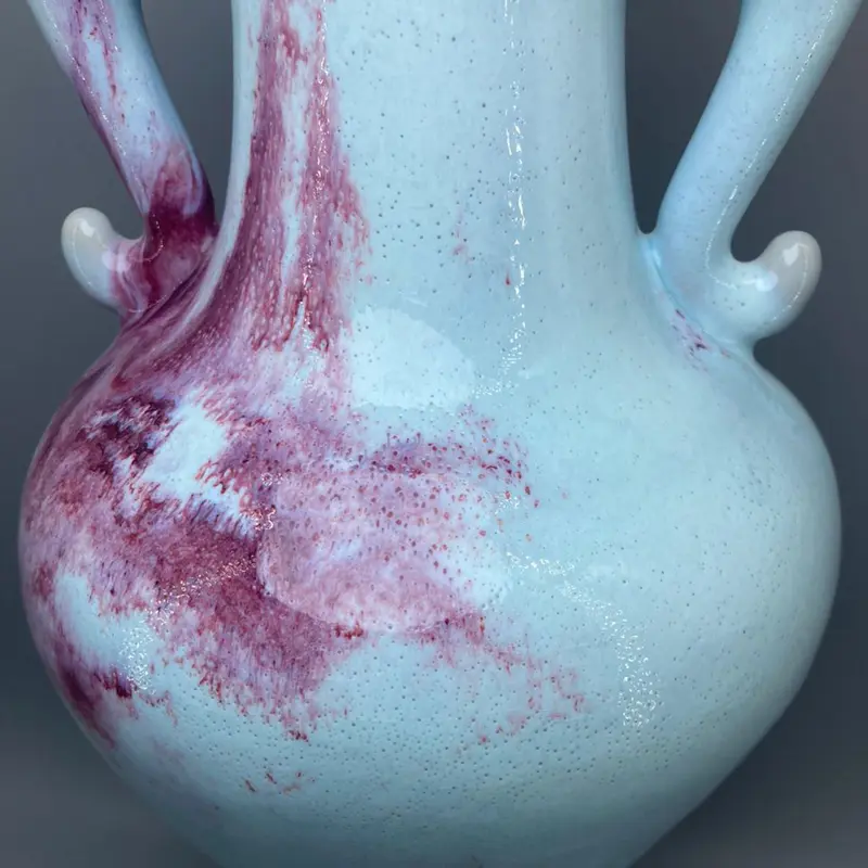 Elephant head Crack Ceramic Vase, Kiln Change Jun Kiln, Gift Decoration, Room Vases, Home Decor, Florero, High 33.5 cm