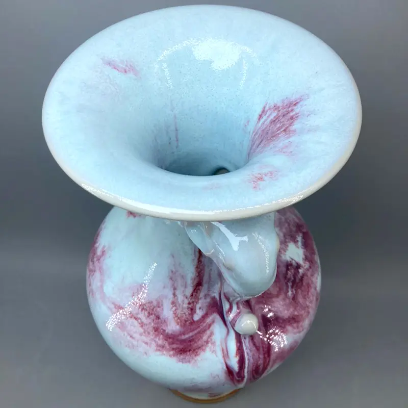 Elephant head Crack Ceramic Vase, Kiln Change Jun Kiln, Gift Decoration, Room Vases, Home Decor, Florero, High 33.5 cm
