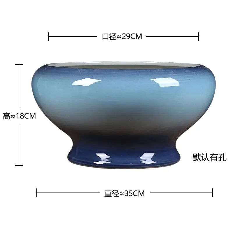 ceramic Green Plant Succulent phalaenopsis pot large diameter flower pot new Chinese style home living room decorations pot