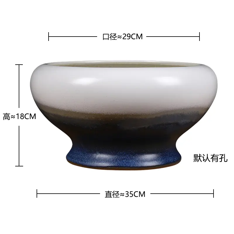 ceramic Green Plant Succulent phalaenopsis pot large diameter flower pot new Chinese style home living room decorations pot