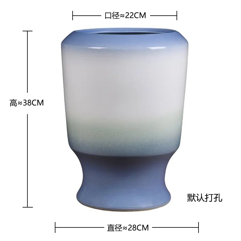 Ceramic tall flower pot color glaze hydroponic flower arrangement decorative ornaments florals green plant potted plant