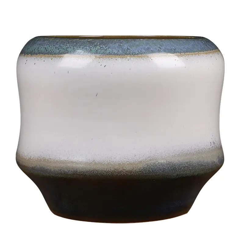 Ceramic flower pot color glaze hydroponic flower arrangement decorative ornament living room entrance flower plant pot porcelain