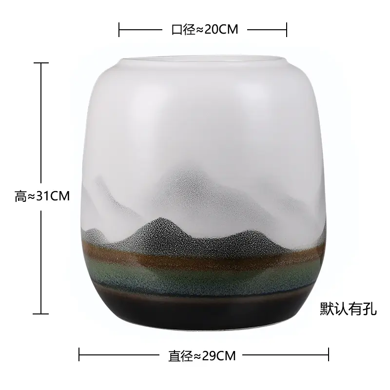high temperature ceramic color glaze hydroponic flower arrangement decoration living room entrance florals potted porcelain pot
