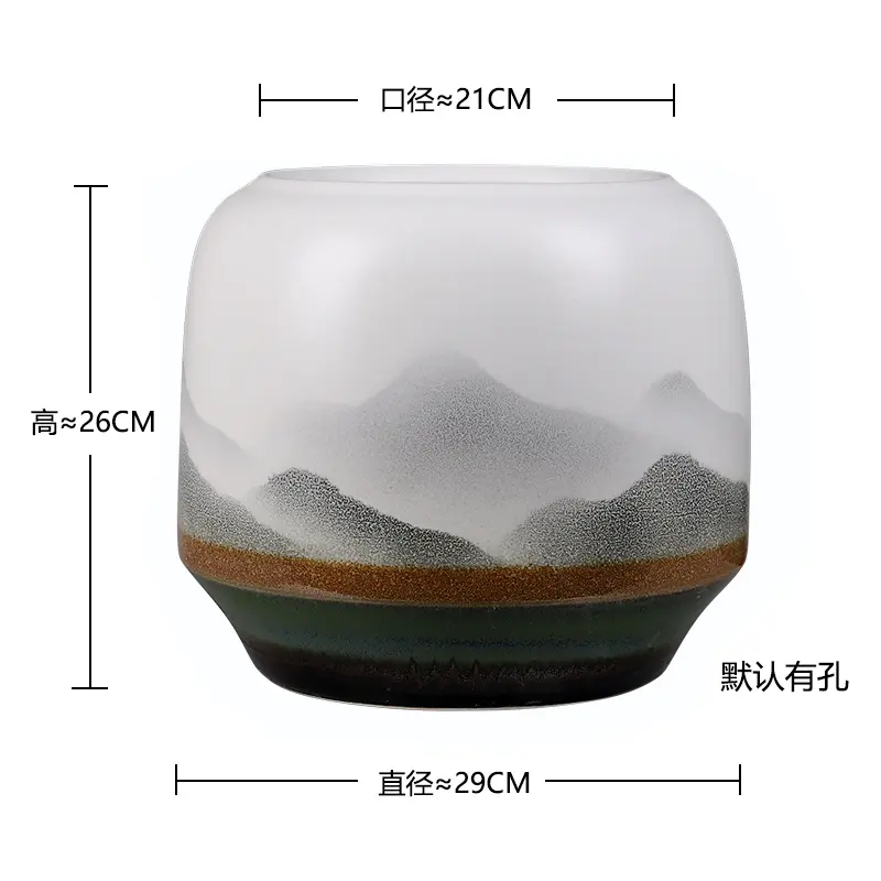high temperature ceramic color glaze hydroponic flower arrangement decoration living room entrance florals potted porcelain pot