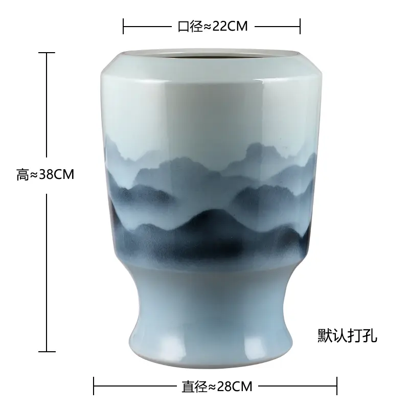 Ceramic tall flower pot color glaze hydroponic flower arrangement decorative ornaments florals green plant potted plant