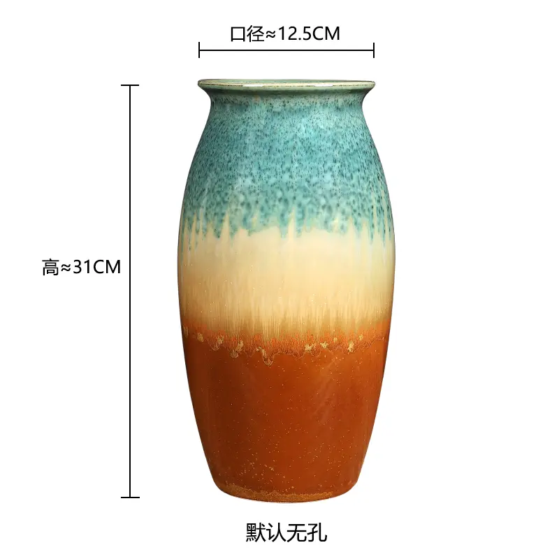Coarse Ceramic Vase Home Decorations Floreros Jarrones Room Decor High 31 cm