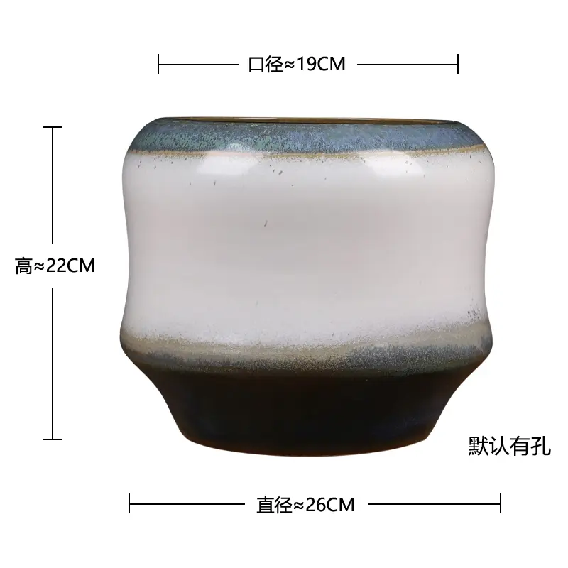Ceramic flower pot color glaze hydroponic flower arrangement decorative ornament living room entrance flower plant pot porcelain