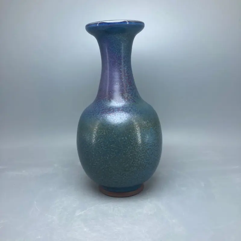 Ceramic vase charcoal burn green Jun interior decoration decorative craft small vase High 18.5 cm
