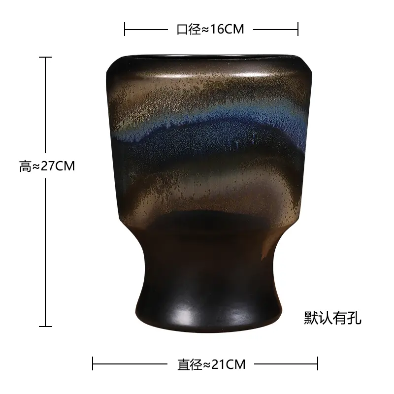 Ceramic flower pot color glaze hydroponic flower arrangement decorative ornament living room entrance flower green plant pot