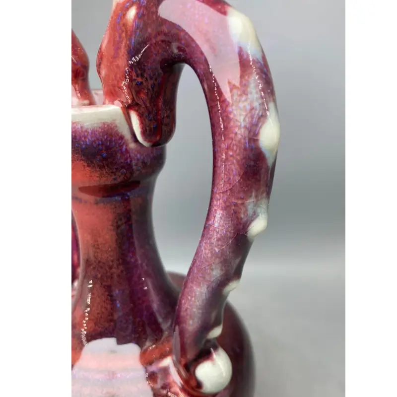 Ceramic vase Dragon head vase with two ears matrass Jade glazed water high-grade interior decoration crafts decorating vase 2