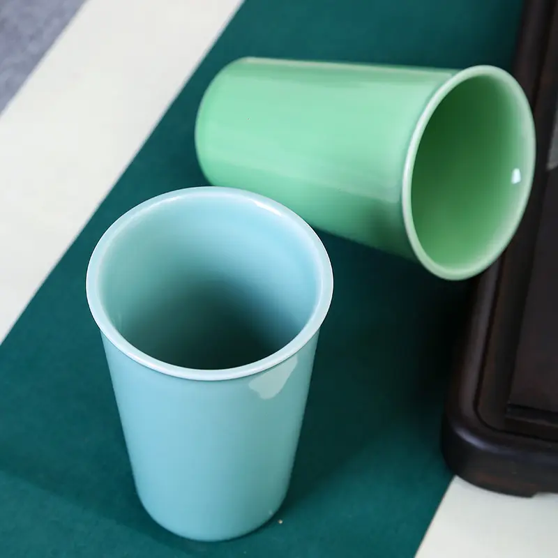Celadon water Cup Coke cup creative ceramic cup household large size tea brewing cup drinking cup Milk Cup coffee cup mug tazas